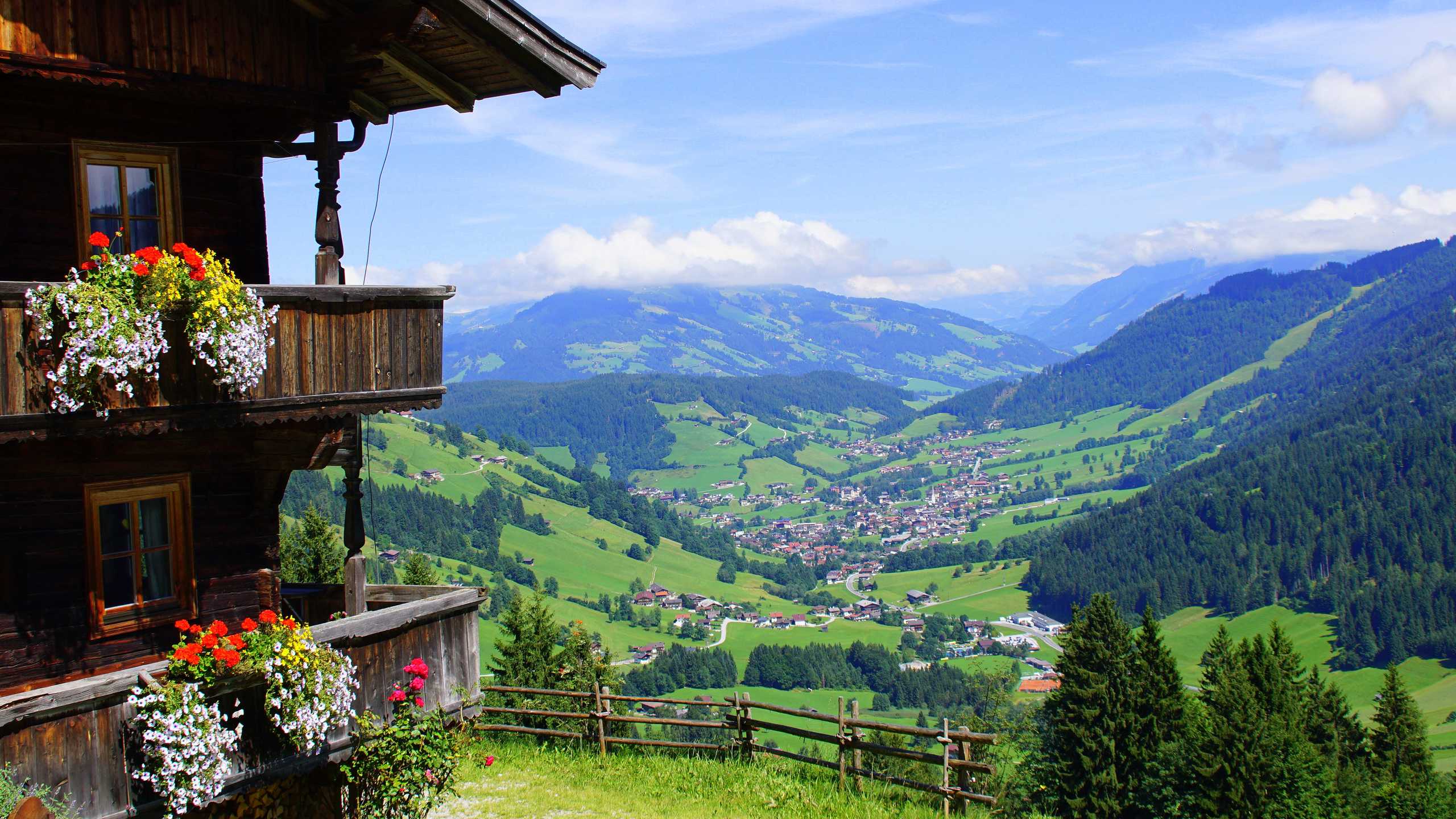 Wildschoenau Niederau Blick Ins Tal Vom Zwecklhof