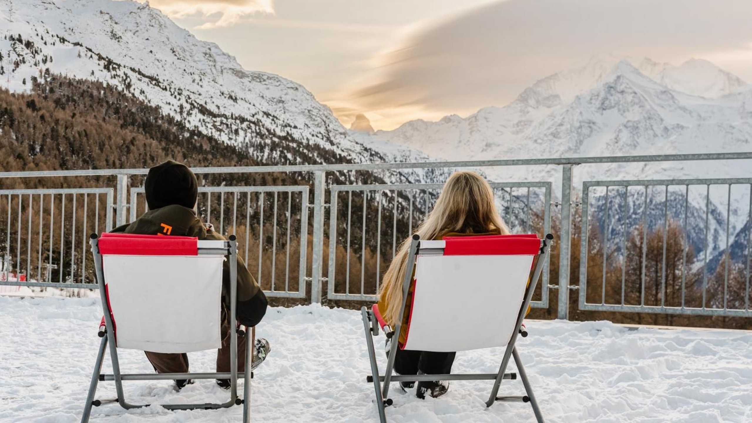 Hannigalp Terrasse Winter