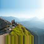 Seefeld Wanderer Auf Sonnenbank Auf Der Seefelder Spitze