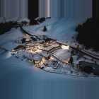 Uebergossene Hotel Winter Abend